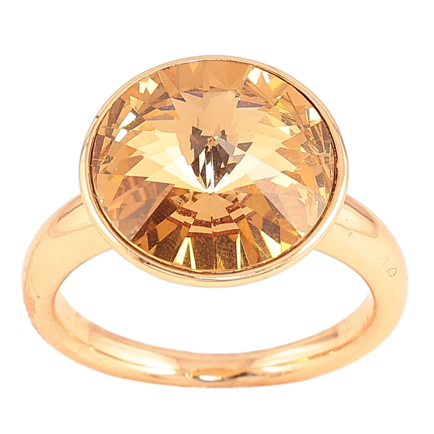 Кольцо Xuping цвет Позолота 18K с кр-ми Swarovski "Кристалл Topaz" ø 15мм фото №1