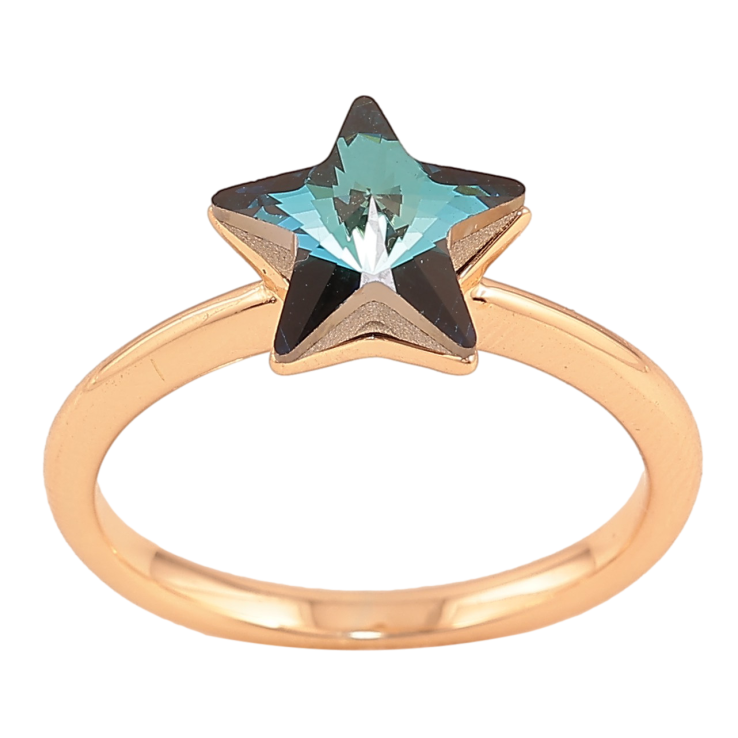 Кольцо Xuping цвет Позолота 18K с кр-ми Swarovski "Кристальная звезда Metallic Blue" фото №9 Кольцо Xuping цвет Позолота 18K с кр-ми Swarovski "Кристальная звезда Metallic Blue" фото №9
