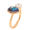 Каблучка Xuping колір Позолота 18K з кр-ми Swarovski "Кристальне серце Metallic Blue та Clear" фото №3 Каблучка Xuping колір Позолота 18K з кр-ми Swarovski "Кристальне серце Metallic Blue та Clear" фото №3