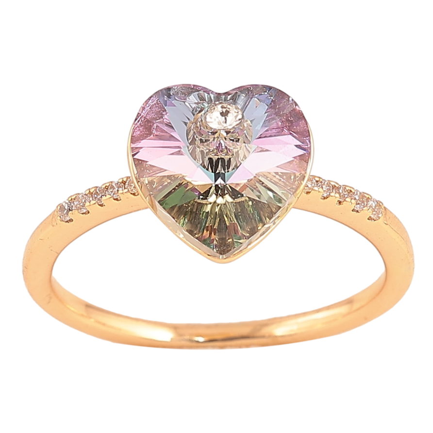 Кольцо Xuping цвет Позолота 18K с кр-ми Swarovski "Кристальное сердце Paradise Shine" фото №1