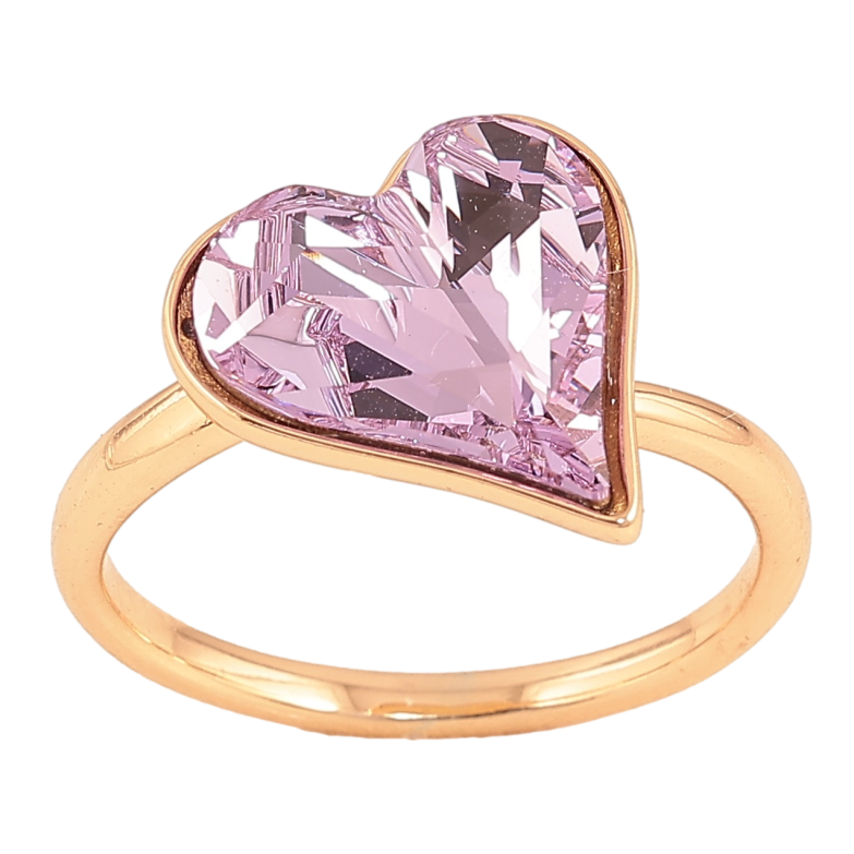 Каблучка Xuping колір Позолота 18K з кр-ми Swarovski "Кристальне серце Tanzanite" фото №4 Каблучка Xuping колір Позолота 18K з кр-ми Swarovski "Кристальне серце Tanzanite" фото №4