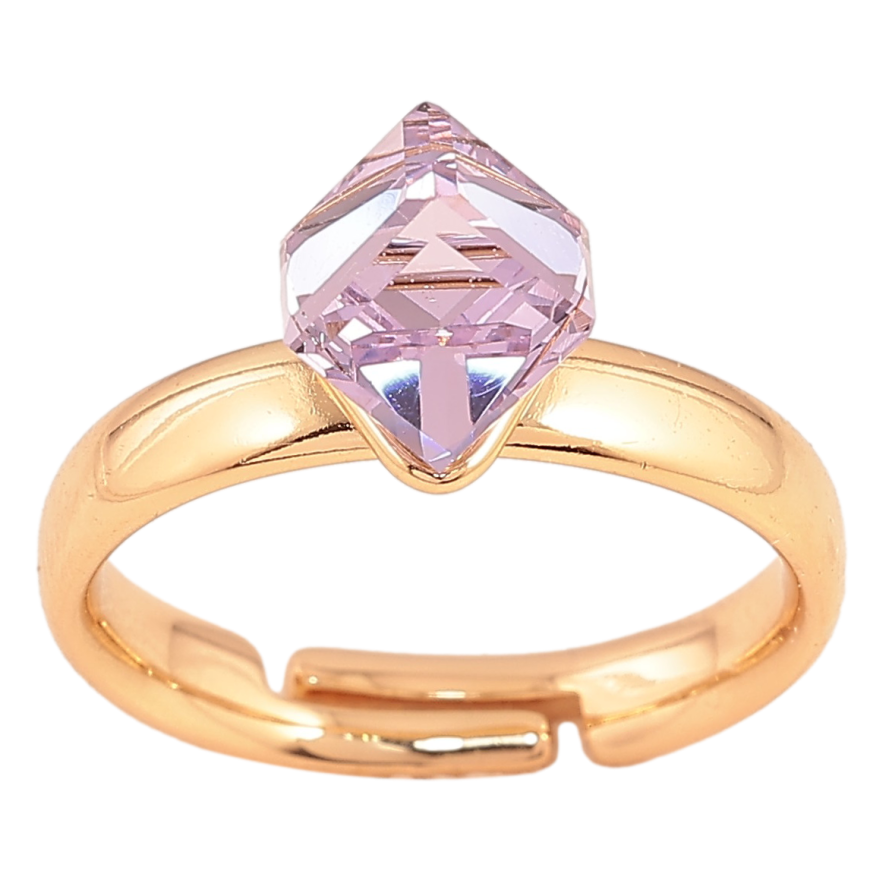 Каблучка Xuping колір Позолота 18K з кр-ми Swarovski "Кристальний куб Provence Lavender" 6х6мм фото №1 Каблучка Xuping колір Позолота 18K з кр-ми Swarovski "Кристальний куб Provence Lavender" 6х6мм фото №1