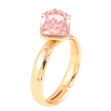 Кольцо Xuping цвет Позолота 18K с кр-ми Swarovski "Кристальный куб Rose" 6х6мм фото №2