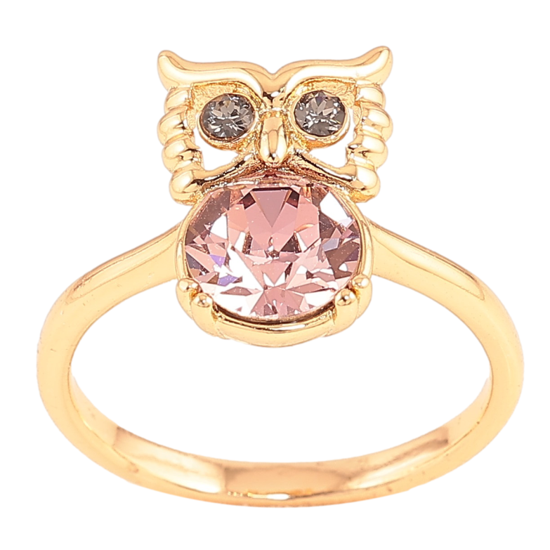 Кольцо Xuping цвет Позолота 18K с кр-ми Swarovski "Сова с кристаллом Amethyst" фото №1