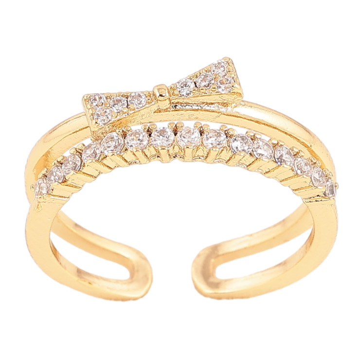 Каблучка Xuping колір Позолота 14K "Візерунок з кристалами" фото №10 Каблучка Xuping колір Позолота 14K "Візерунок з кристалами" фото №10