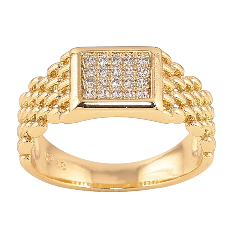 Каблучка Xuping колір Позолота 14K "Інкрустація кристалами" фото №1