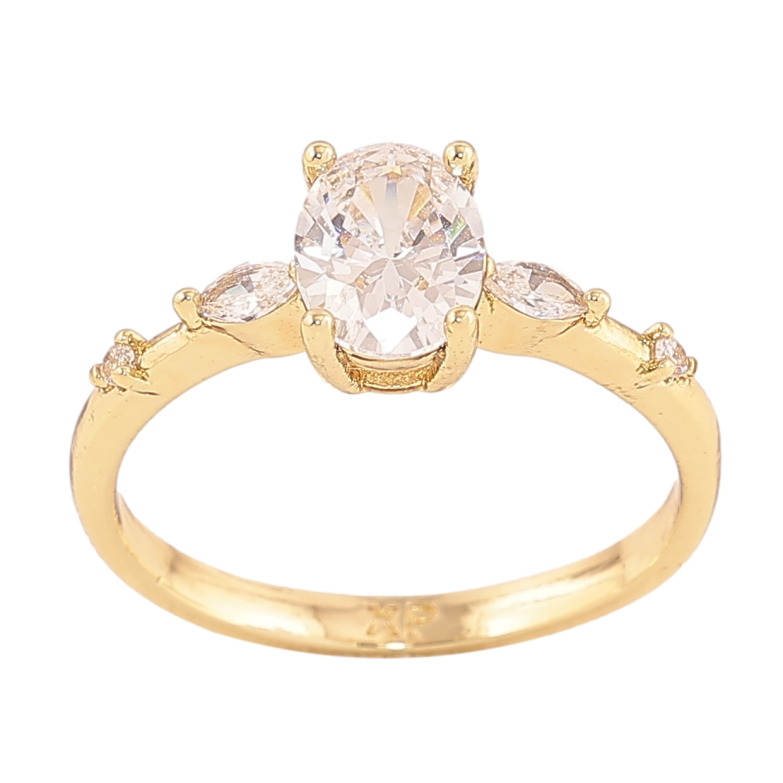Кольцо Xuping цвет Позолота 14K "Узор с кристаллами" фото №1