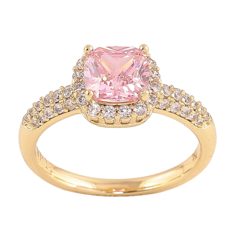 Кольцо Xuping цвет Позолота 14K "Инкрустация с розовым кристаллом" фото №2 Кольцо Xuping цвет Позолота 14K "Инкрустация с розовым кристаллом" фото №2