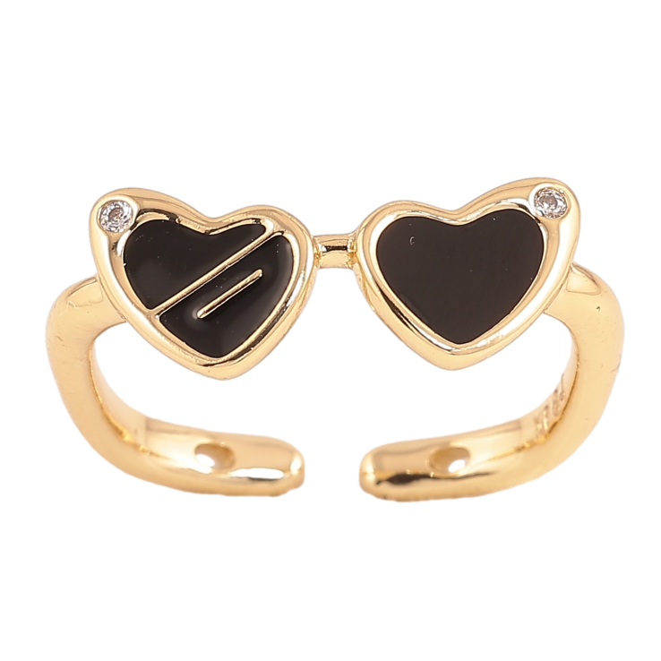 Каблучка Xuping колір Позолота 14K "Окуляри" фото №24 Каблучка Xuping колір Позолота 14K "Окуляри" фото №24