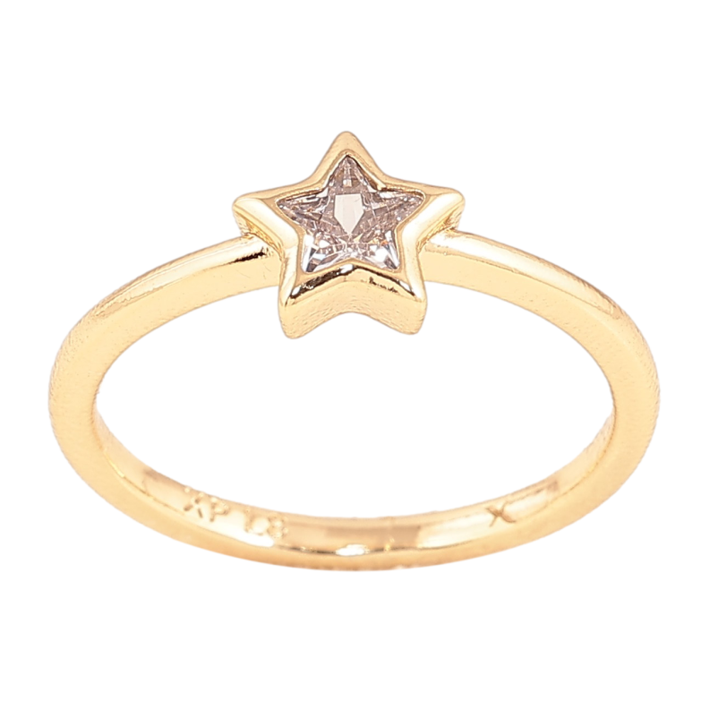 Каблучка Xuping колір Позолота 14K "Кристальна зірка" фото №6