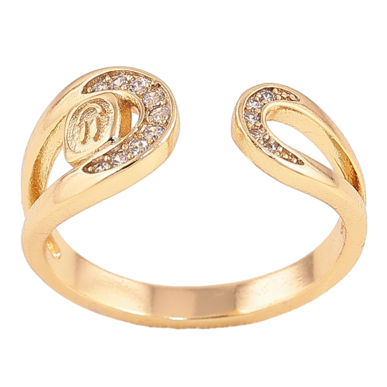 Кольцо Xuping цвет Позолота 14K "Узор с кристаллами" фото №1