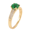 Кольцо Xuping цвет Позолота 14K "Узор с зеленым кристаллом" фото №2 Кольцо Xuping цвет Позолота 14K "Узор с зеленым кристаллом" фото №2