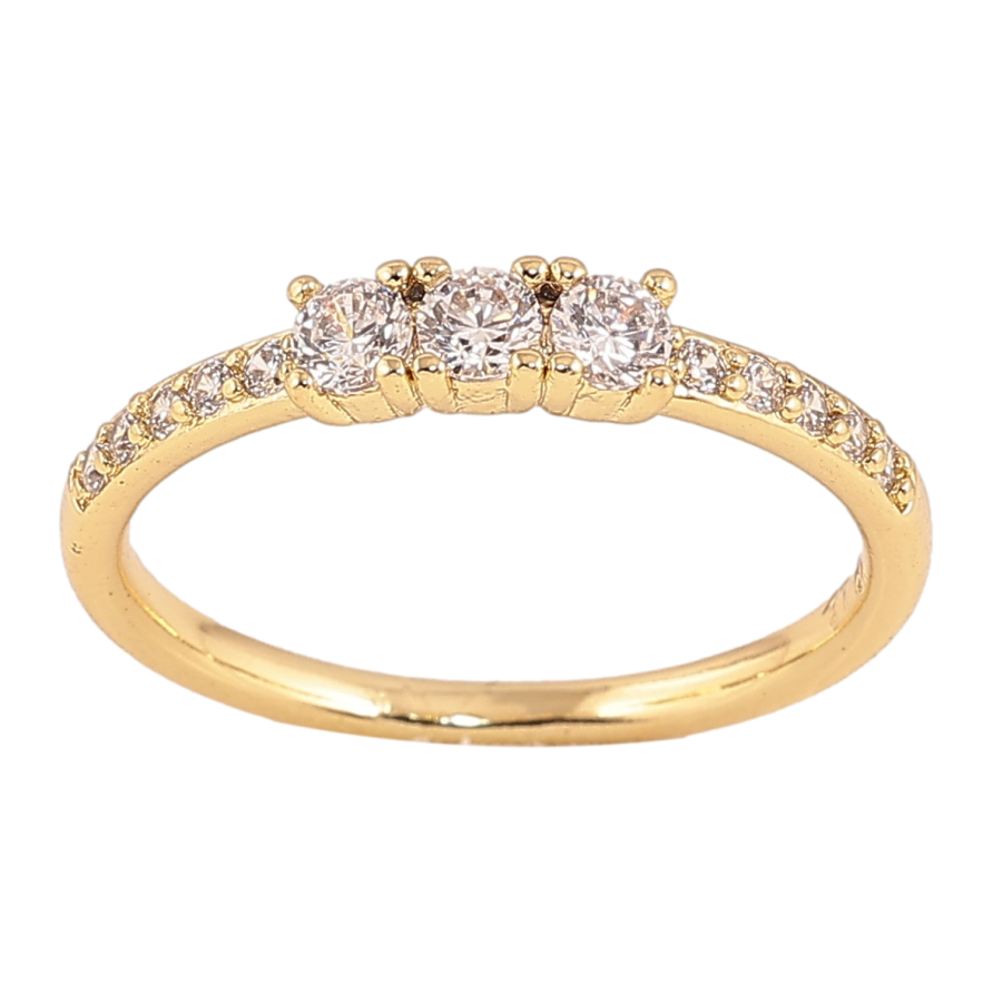 Кольцо Xuping цвет Позолота 14K "Дорожка кристаллов" фото №1 Кольцо Xuping цвет Позолота 14K "Дорожка кристаллов" фото №1