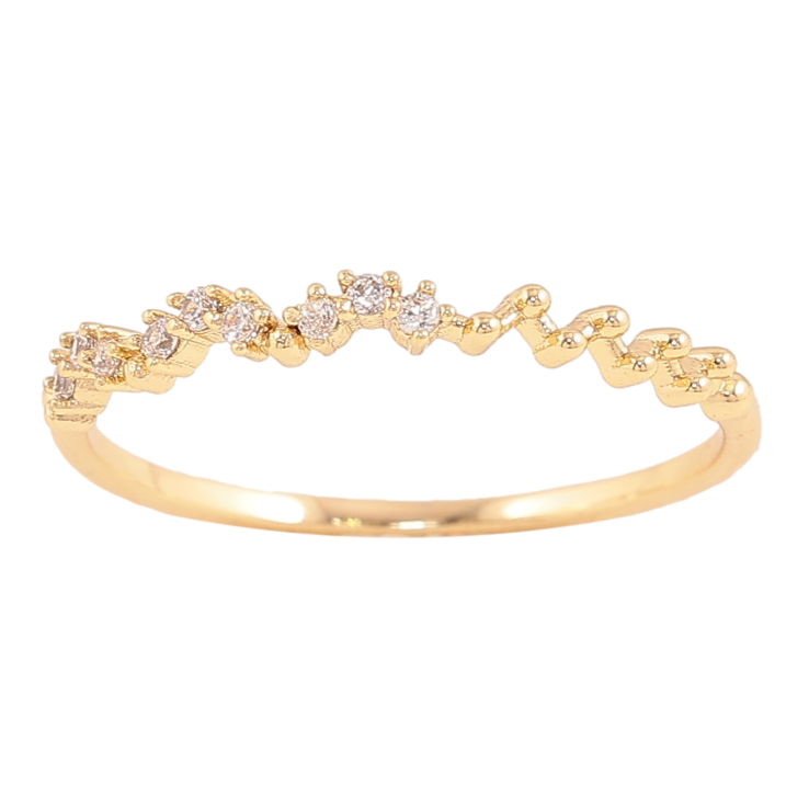 Кольцо Xuping цвет Позолота 14K "Узор с кристаллами" фото №4 Кольцо Xuping цвет Позолота 14K "Узор с кристаллами" фото №4