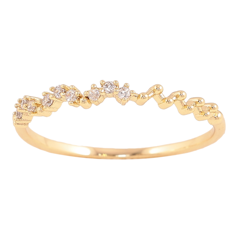 Каблучка Xuping колір Позолота 14K "Візерунок з кристалами" фото №1