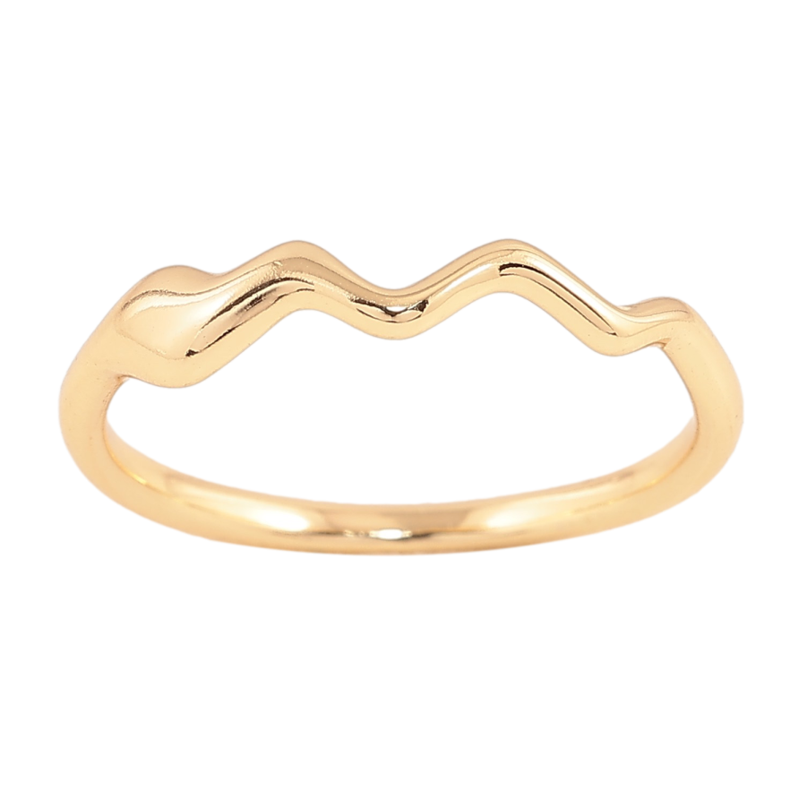 Каблучка Xuping колір Позолота 14K "Хвиля" фото №1 Каблучка Xuping колір Позолота 14K "Хвиля" фото №1