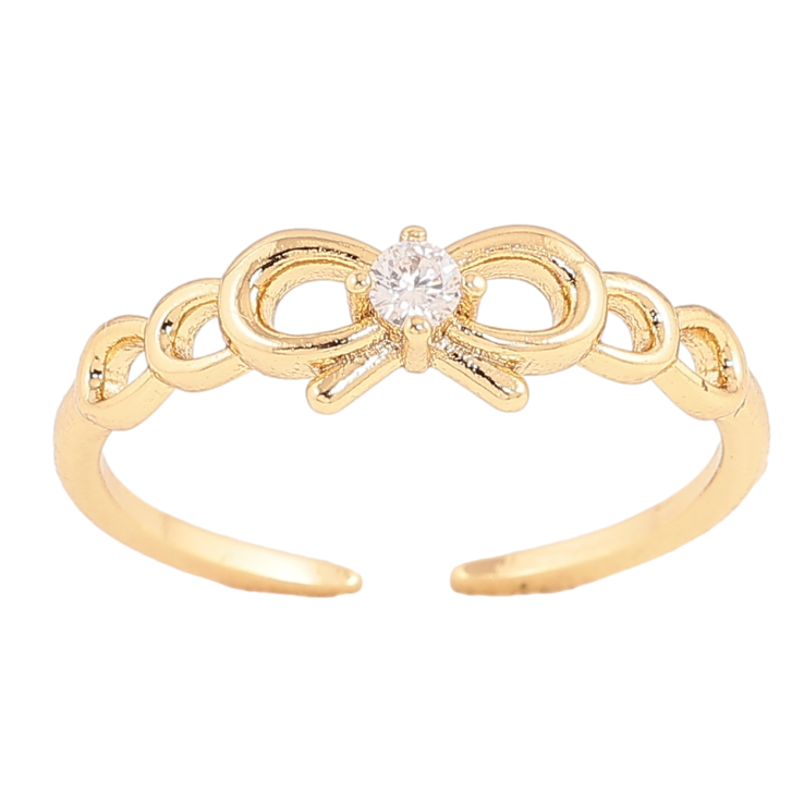 Каблучка Xuping колір Позолота 14K "Бант" фото №7 Каблучка Xuping колір Позолота 14K "Бант" фото №7