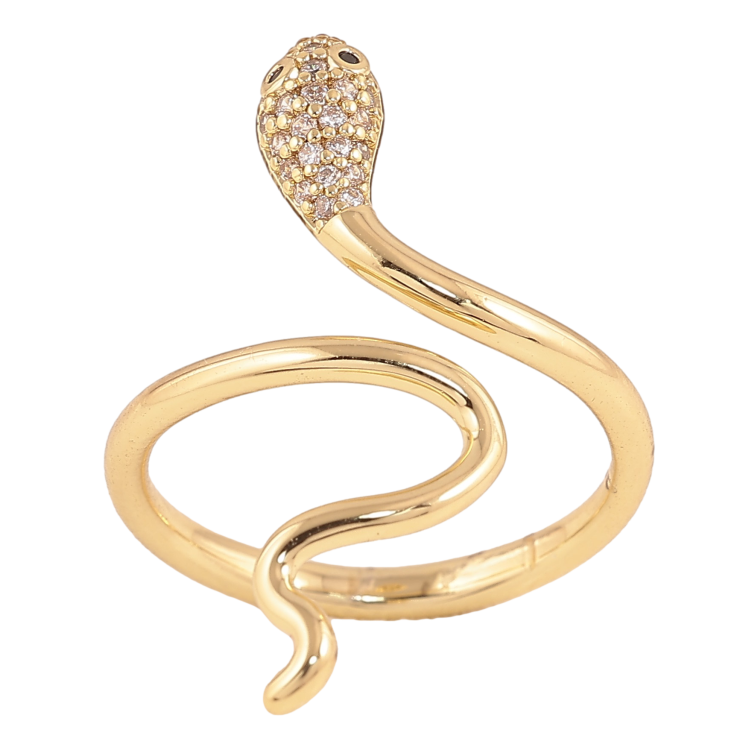 Каблучка Xuping колір Позолота 14K "Змія з кристалами" фото №22 Каблучка Xuping колір Позолота 14K "Змія з кристалами" фото №22