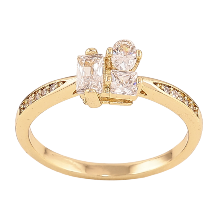 Кольцо Xuping цвет Позолота 14K "Узор с кристаллами" фото №16