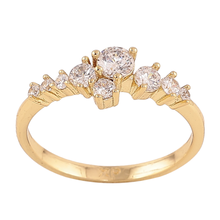 Кольцо Xuping цвет Позолота 14K "Узор с кристаллами" фото №14