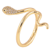 Каблучка Xuping колір Позолота 14K "Змія з кристалами" фото №2 Каблучка Xuping колір Позолота 14K "Змія з кристалами" фото №2