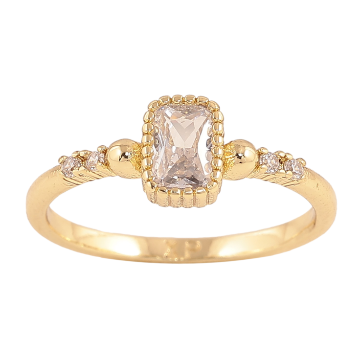 Кольцо Xuping цвет Позолота 14K "Узор с кристаллами" фото №3 Кольцо Xuping цвет Позолота 14K "Узор с кристаллами" фото №3