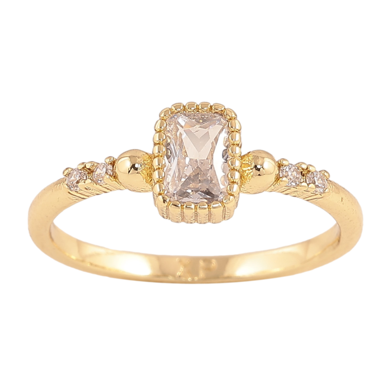 Каблучка Xuping колір Позолота 14K "Візерунок з кристалами" фото №1 Каблучка Xuping колір Позолота 14K "Візерунок з кристалами" фото №1