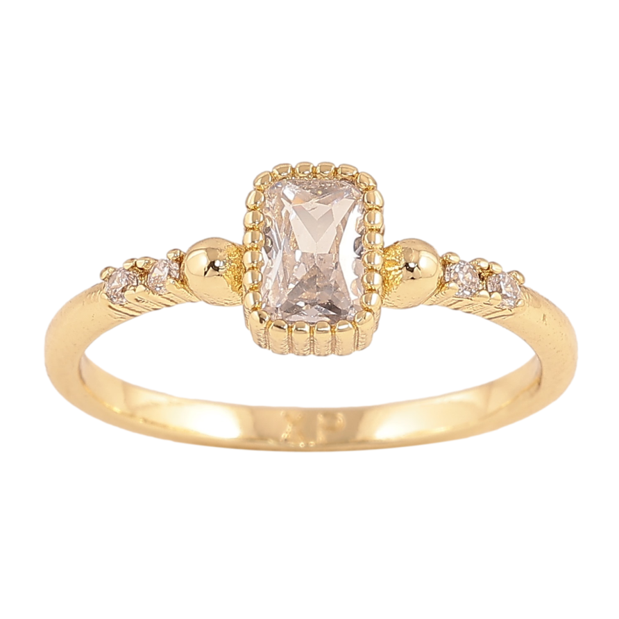 Кольцо Xuping цвет Позолота 14K "Узор с кристаллами" фото №1 Кольцо Xuping цвет Позолота 14K "Узор с кристаллами" фото №1