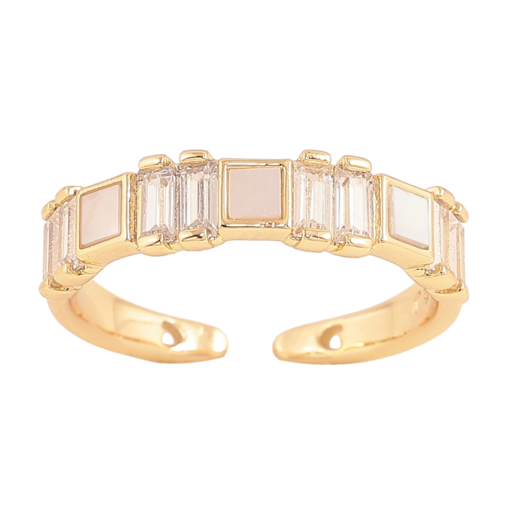 Каблучка Xuping колір Позолота 14K "Доріжка кристалів" фото №20 Каблучка Xuping колір Позолота 14K "Доріжка кристалів" фото №20