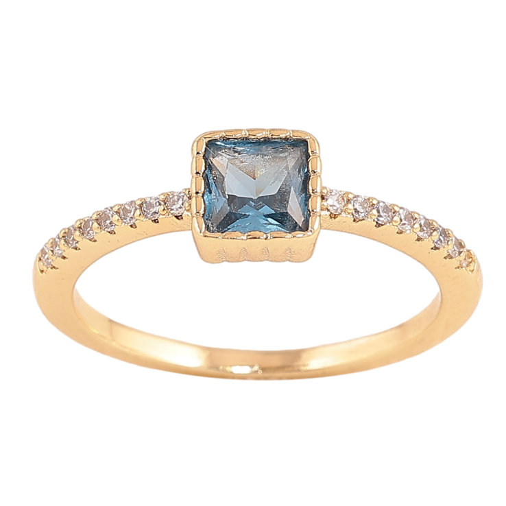 Каблучка Xuping колір Позолота 14K "Синій кристал" фото №18 Каблучка Xuping колір Позолота 14K "Синій кристал" фото №18