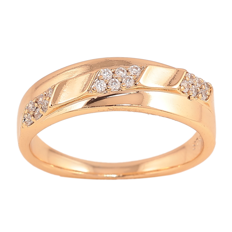 Каблучка Xuping колір Позолота 18K "Візерунок з кристалами" фото №3