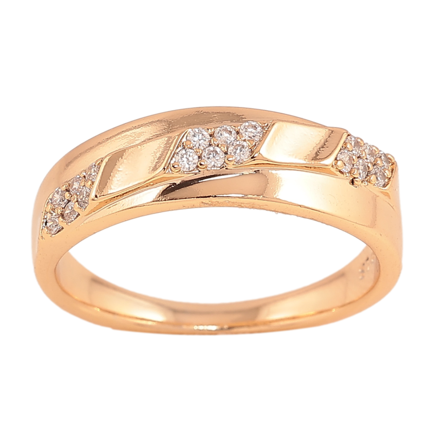 Каблучка Xuping колір Позолота 18K "Візерунок з кристалами" фото №1