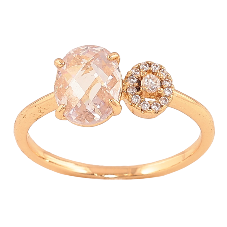 Каблучка Xuping колір Позолота 18K "Візерунок з кристалами" фото №25