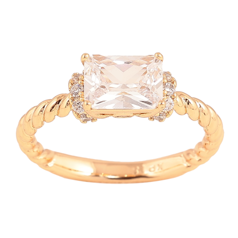 Кольцо Xuping цвет Позолота 18K "Узор с кристаллом" фото №1