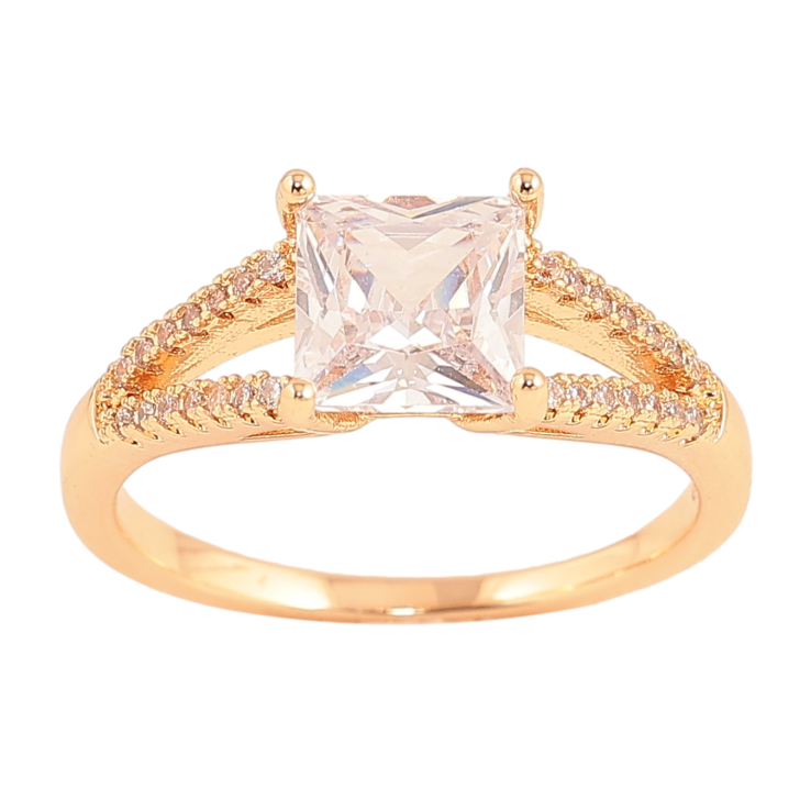 Кольцо Xuping цвет Позолота 18K "Узор с кристаллами" фото №15