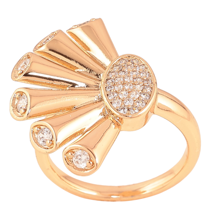 Кольцо Xuping цвет Позолота 18K "Декоративный цветок" фото №6 Кольцо Xuping цвет Позолота 18K "Декоративный цветок" фото №6