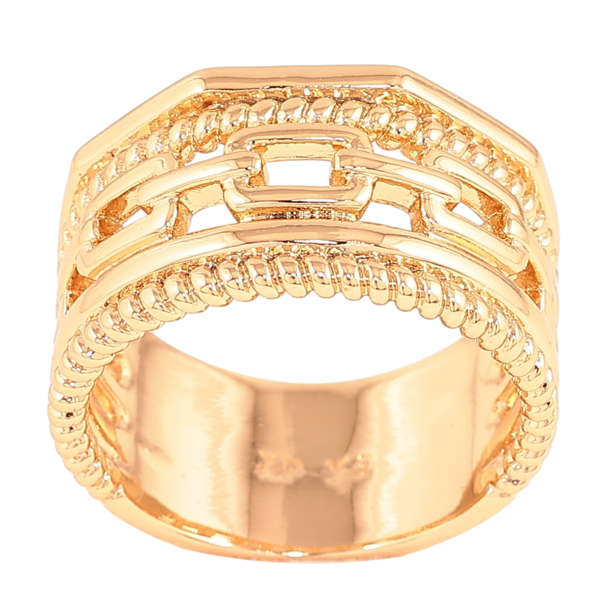 Кольцо Xuping цвет Позолота 18K "Декоративный узор"  фото №1