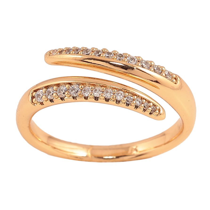 Кольцо Xuping цвет Позолота 18K "Узор с кристаллами" фото №1