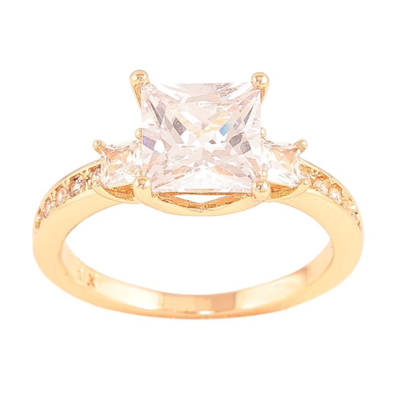 Каблучка Xuping колір Позолота 18K "Кристальний блиск" фото №1