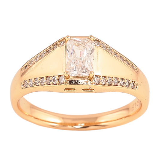 Каблучка Xuping колір Позолота 18K "Візерунок з кристалами" фото №1