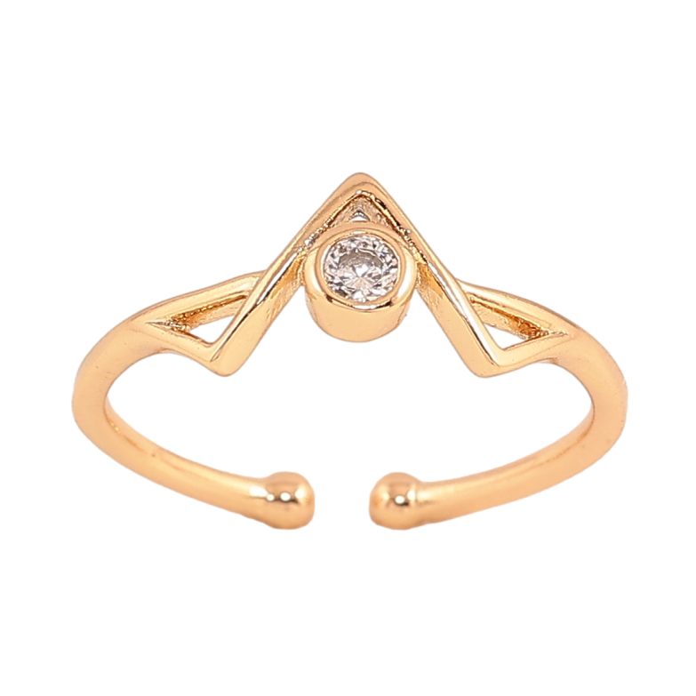 Каблучка Xuping колір Позолота 18K "Декоративний візерунок із кристалом" фото №1