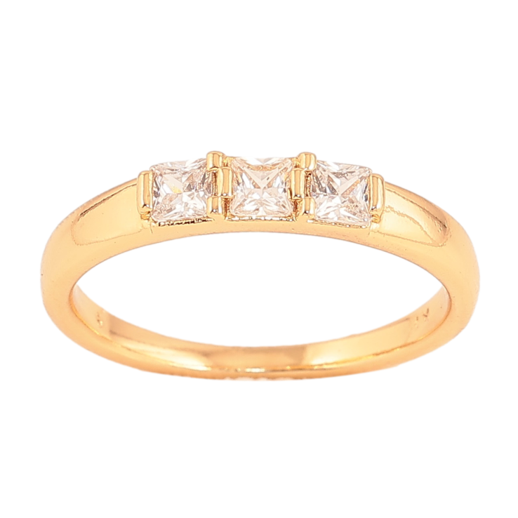 Кольцо Xuping цвет Позолота 18K "Три кристалла" фото №15 Кольцо Xuping цвет Позолота 18K "Три кристалла" фото №15