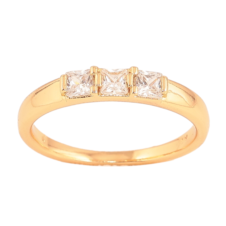 Кольцо Xuping цвет Позолота 18K "Три кристалла" фото №1