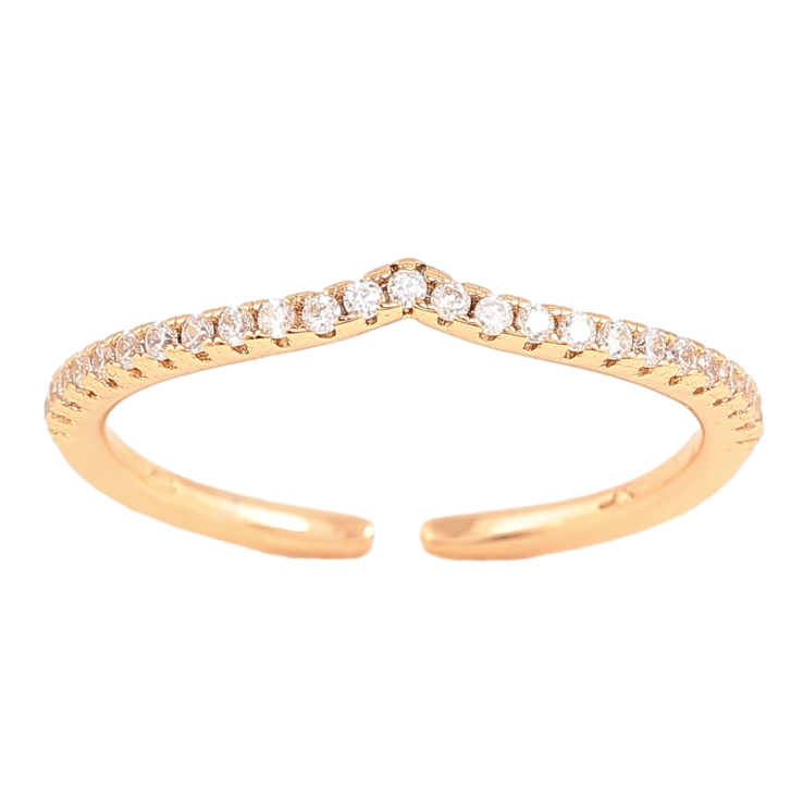 Каблучка Xuping колір Позолота 18K "Доріжка кристалів" фото №12 Каблучка Xuping колір Позолота 18K "Доріжка кристалів" фото №12