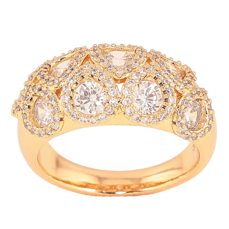 Каблучка Xuping колір Позолота 18K "Інкрустація кристалами" фото №1 Каблучка Xuping колір Позолота 18K "Інкрустація кристалами" фото №1