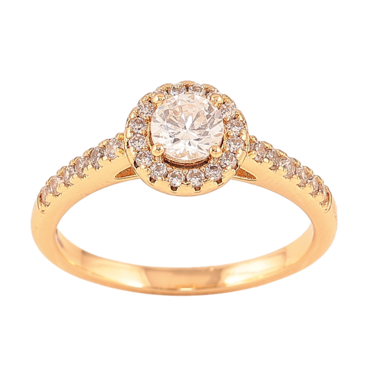 Кольцо Xuping цвет Позолота 18K "Инкрустация кристаллами"  фото №8