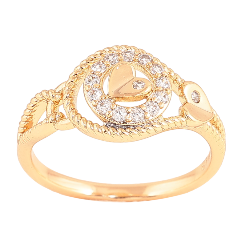 Кольцо Xuping цвет Позолота 18K "Узор с кристаллами" фото №1