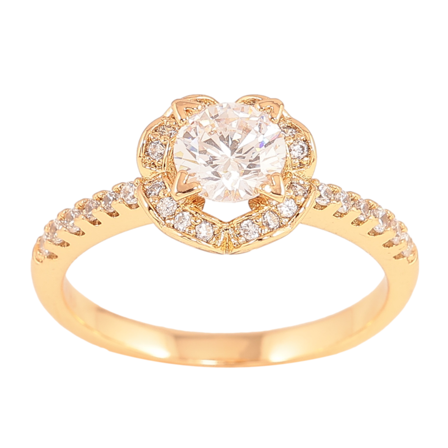 Кольцо Xuping цвет Позолота 18K "Инкрустация кристаллами" фото №1