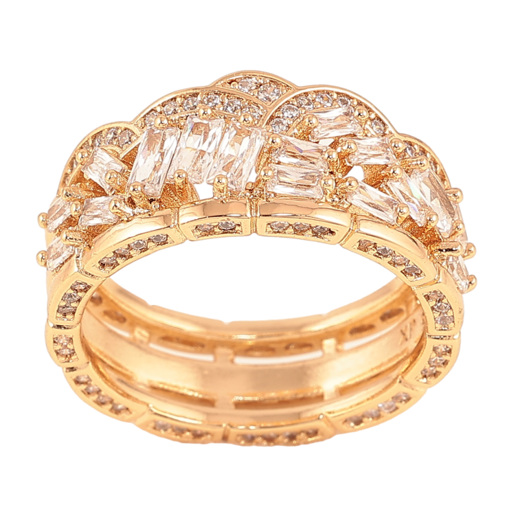 Кольцо Xuping цвет Позолота 18K "Инкрустация кристаллами" фото №4 Кольцо Xuping цвет Позолота 18K "Инкрустация кристаллами" фото №4
