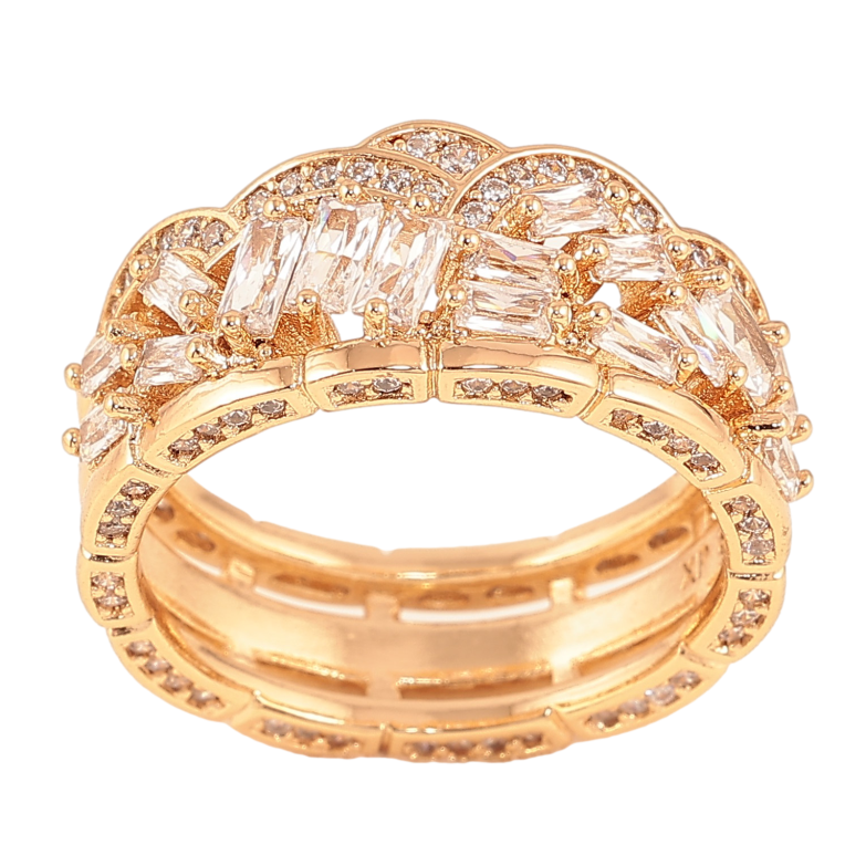 Каблучка Xuping колір Позолота 18K "Інкрустація кристалами" фото №1 Каблучка Xuping колір Позолота 18K "Інкрустація кристалами" фото №1